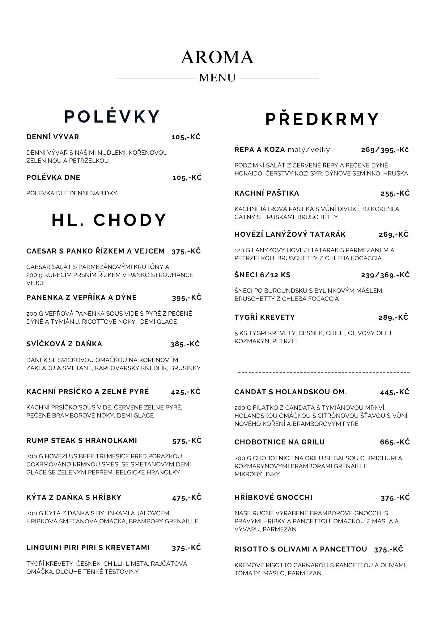 Hlavní menu CZ 1